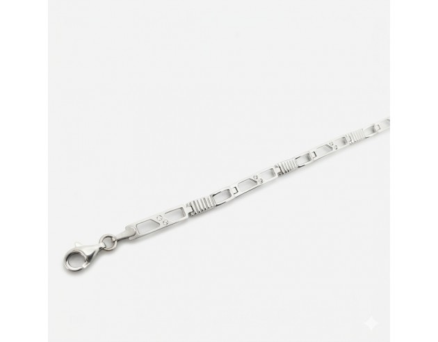 Pulsera Oro Blanco Eslabones...