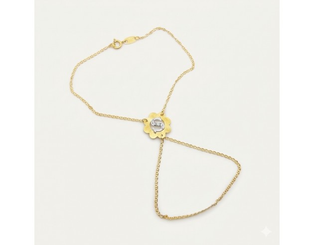 Pulsera Oro Pasamanos Letra S