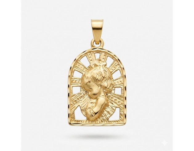 Medalla Oro Niña Capilla Calada