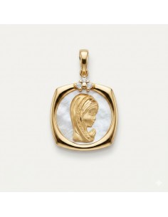 Medalla Oro Nacar Virgen