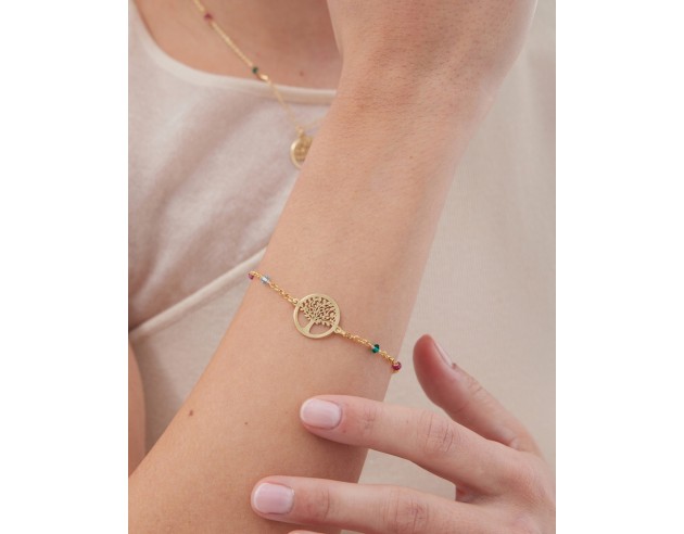 Pulsera Plata Dorada Victoria Cruz...