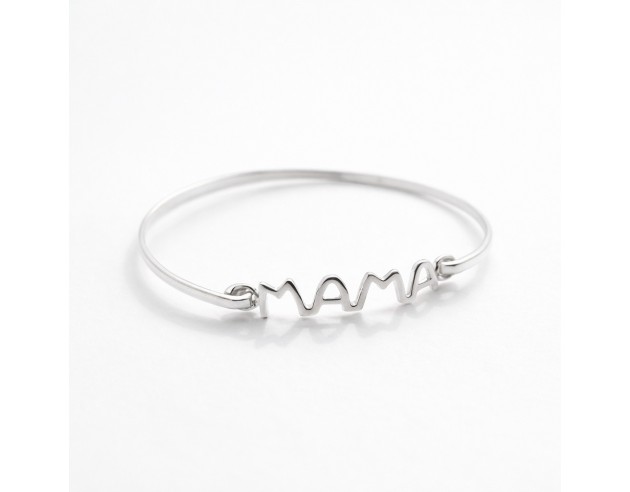 Pulsera Plata M/C Mama