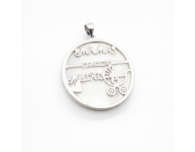 Colgante Plata Mama Te Quiero Mucho