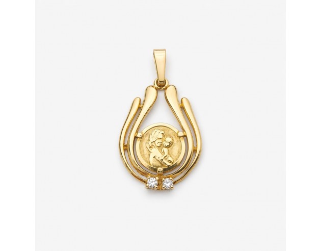 Medalla Oro Moneda Madre e Hijo Orla...