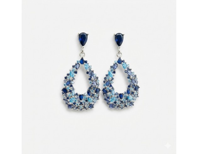 Pendientes Plata Largos Perilla...