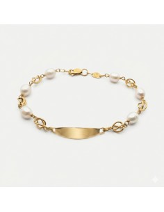 Esclava Oro Perlas con Jaulas