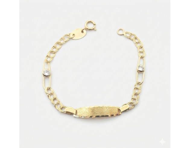 Esclava Oro Bebe Cadena Hungara...