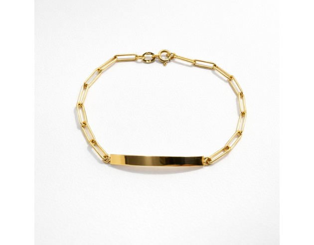 Esclava Oro Chapa Rectangular Lisa...