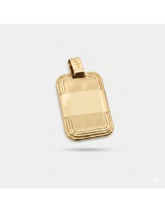 Chapa Oro Rectangular Mate...