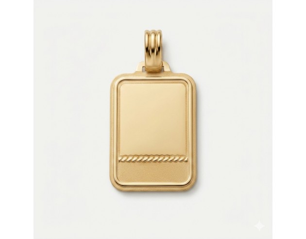 Chapa Oro Rectangular Parte Baja...
