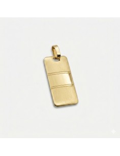 Chapa Oro Rectangular Mate...