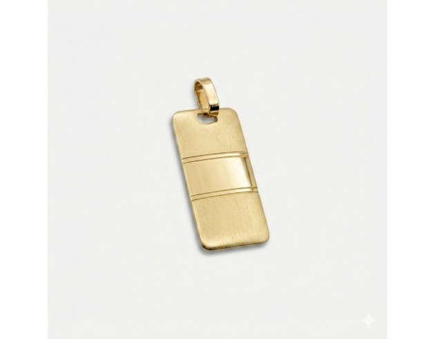 Chapa Oro Rectangular Mate y Brillo...