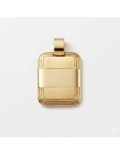 Chapa Oro Rectangular Mate...