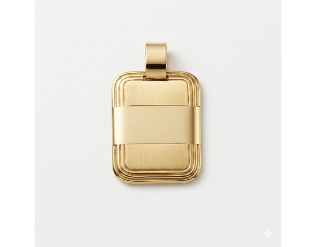 Chapa Oro Rectangular Mate y Brillo...