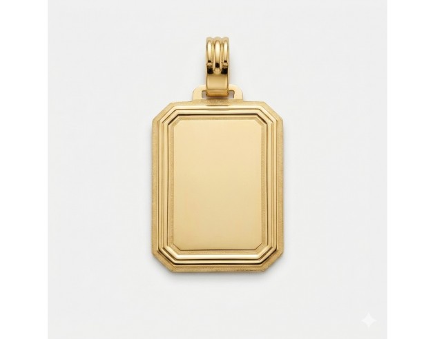 Chapa Oro Octogonal Bordes Matizados