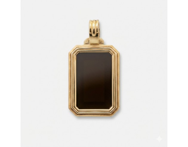 Chapa Oro Rectangular Marco Matizado