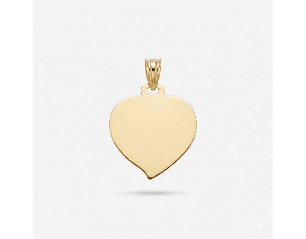 Chapa Oro Corazón Liso