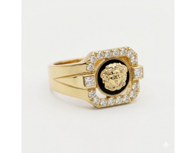 Sello Oro Tabla Cuadrada Onix Versace...