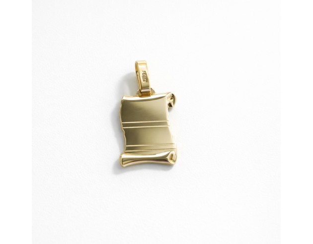 Chapa Oro Pergamino Liso Lineas Dobles