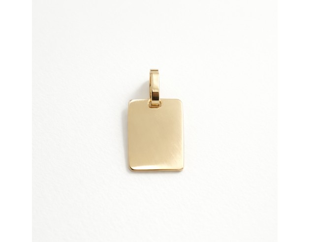 Chapa Oro Rectangular Lisa Pequeña