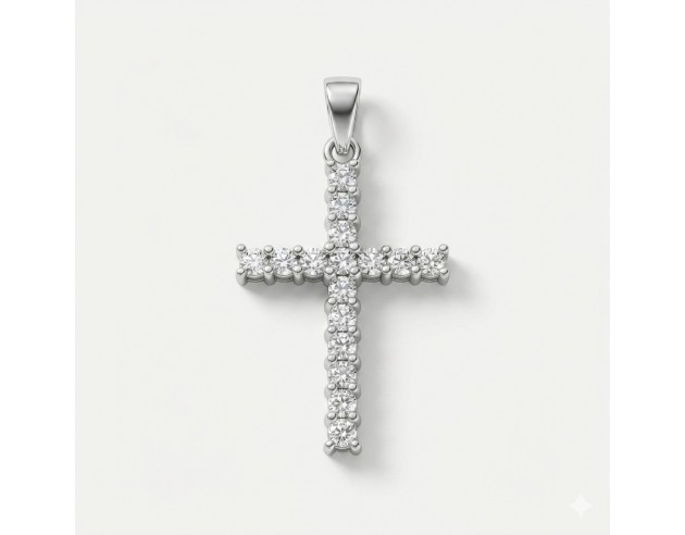 Cruz Oro Blanco Circonitas Garras