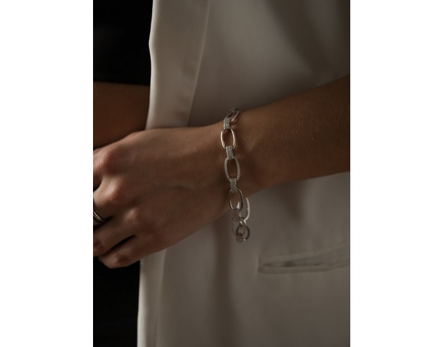 Pulsera Linea Argent Plata Eslabones...