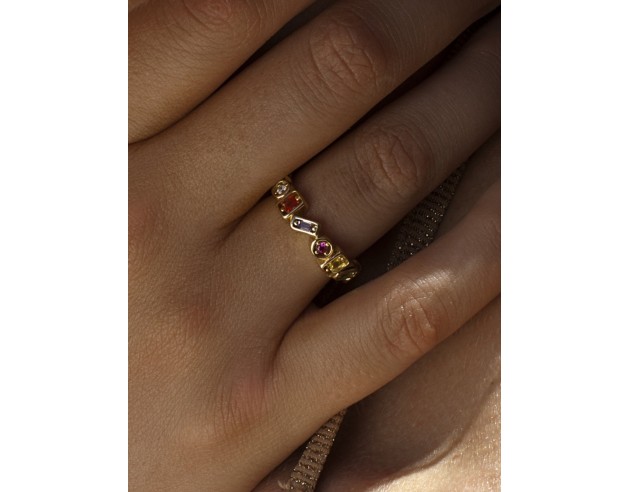 Anillo Linea Argent Plata Chapada...
