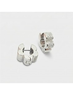 Pendientes Oro Blanco Flor...