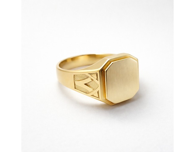 Sello Oro Brazo Labrado Tabla Octogonal