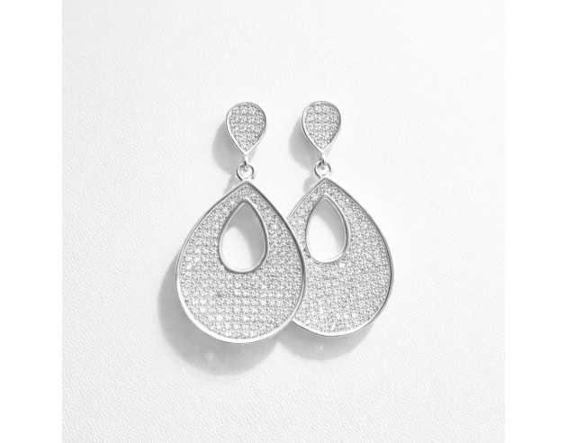 Pendientes Plata Perilla Circonitas
