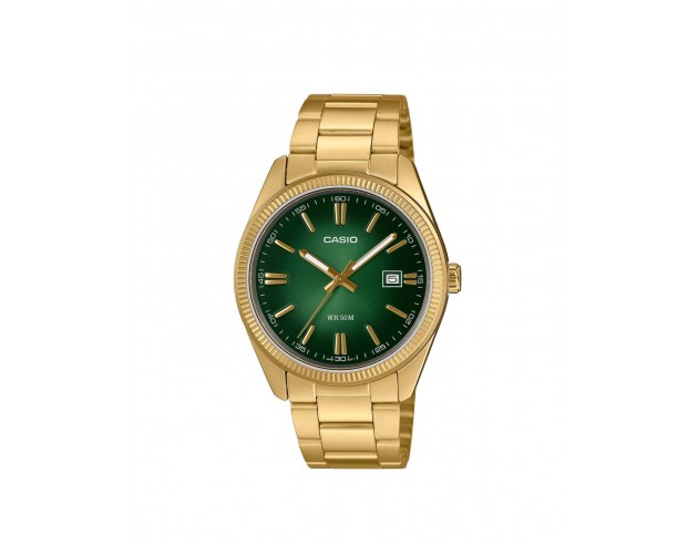 Reloj Casio Dorado Esfera Verde...