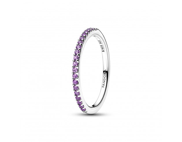 Anillo Pandora Banda Brillante Morado...