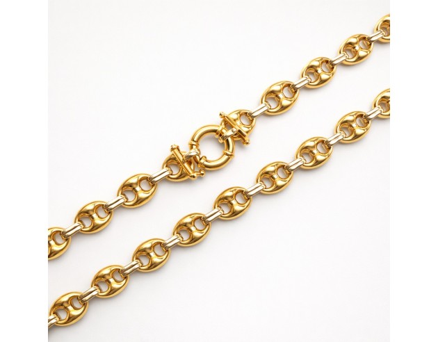 Cadena Oro Bicolor Calabrotes