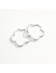 Pendientes Plata Aro Flor...