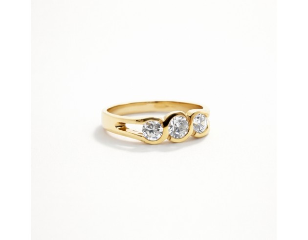 Tresillo Oro Circonitas