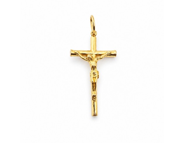 Cruz Oro Cristo Relieve