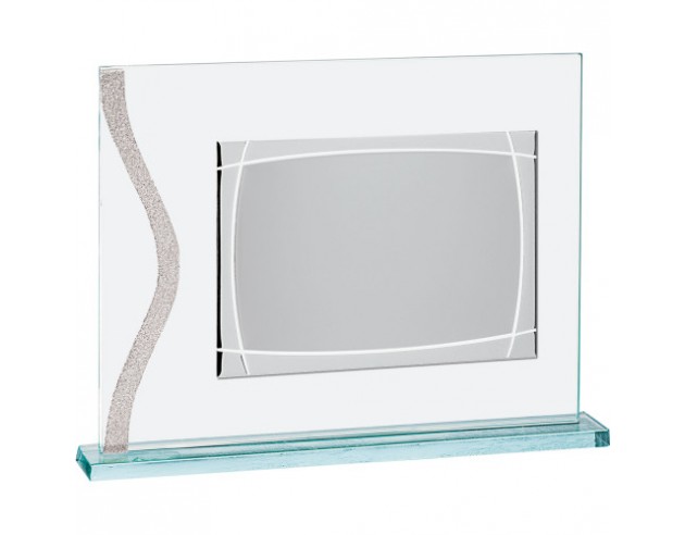 Placa Cristal Murano y Aluminio 12589-E