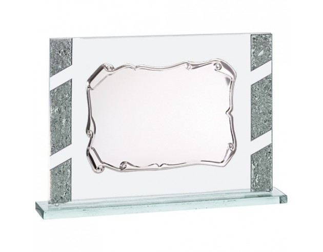 Placa Cristal Murano y Aluminio 12595-E