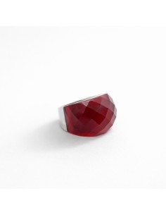 Sortija Plata Piedra Roja...