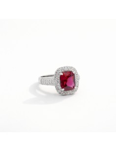 Sortija Plata Piedra Roja...