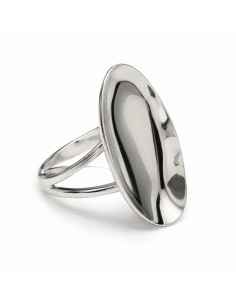 Sortija Plata Oval Concava...