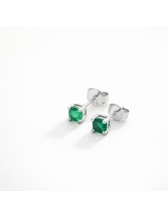 Pendientes Plata Esmeraldas...
