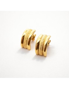 Pendientes Oro Triple Banda...