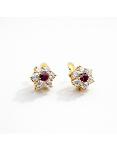 Pendientes Oro Roseta...