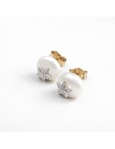 Pendientes Oro Blanco Perla...