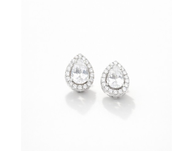 Pendientes Oro Blanco Motivo Perilla...