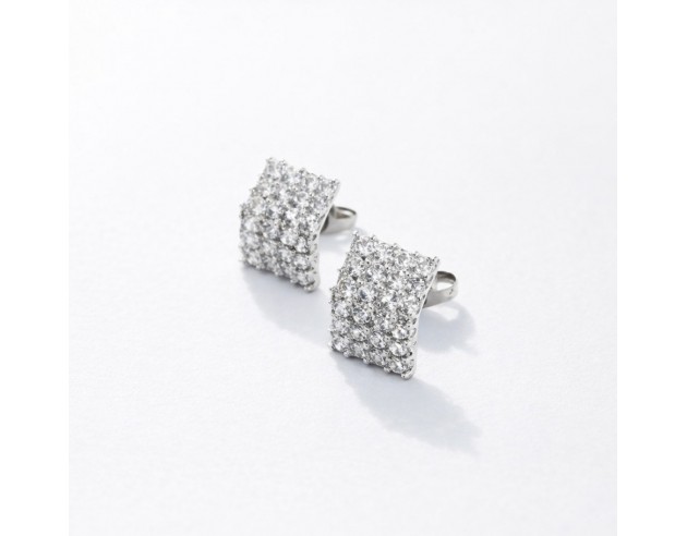 Pendientes Oro Blanco Motivo Forma...