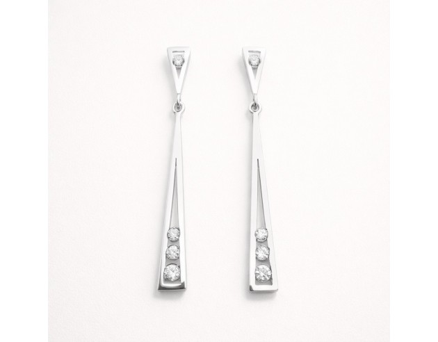 Pendientes Oro Blanco Largos...