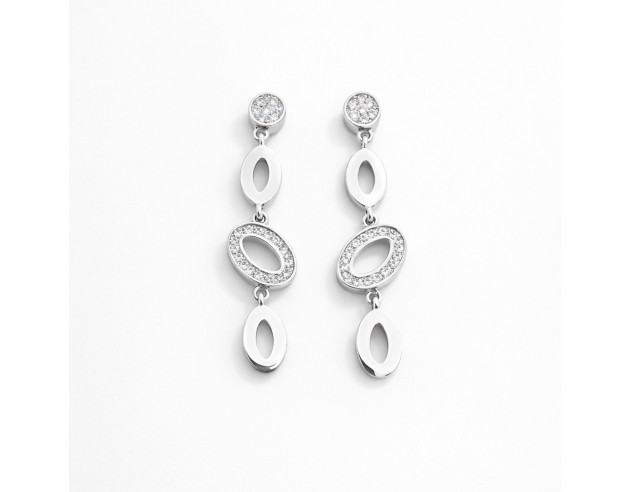 Pendientes Oro Blanco Circulos