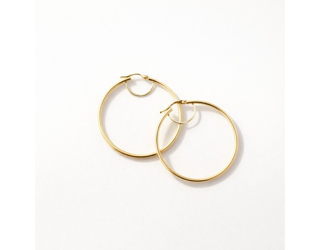 Pendientes Oro Aro Liso Redondo